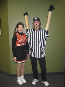 Referee Kathy wins the best costume contest!