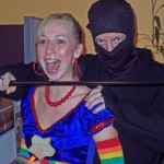 Ninja sneaks up on Rainbow Brite