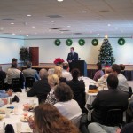 Gov. Pawlenty addresses Osseo business owners, officials and residents.