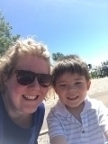 <h5>Hilary's park outing with her son</h5>